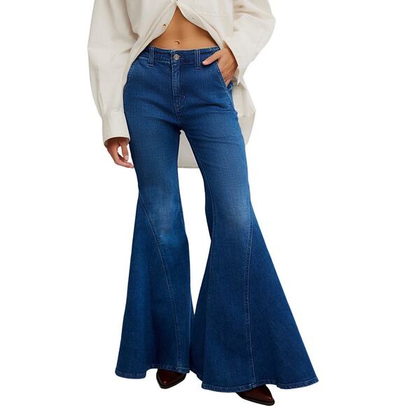 MSRP $128 FREE PEOPLE Marque Flare Jeans SIZE 27 | SAME DAY SHIP or NEXT DAY - Picture 1 of 10